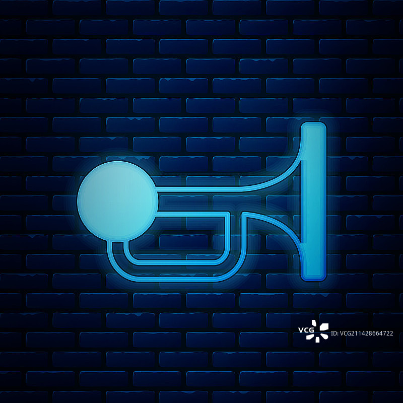 车辆上的信号喇叭发光霓虹灯图标图片素材