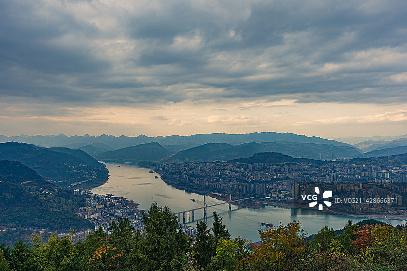 重庆云阳全景图片素材