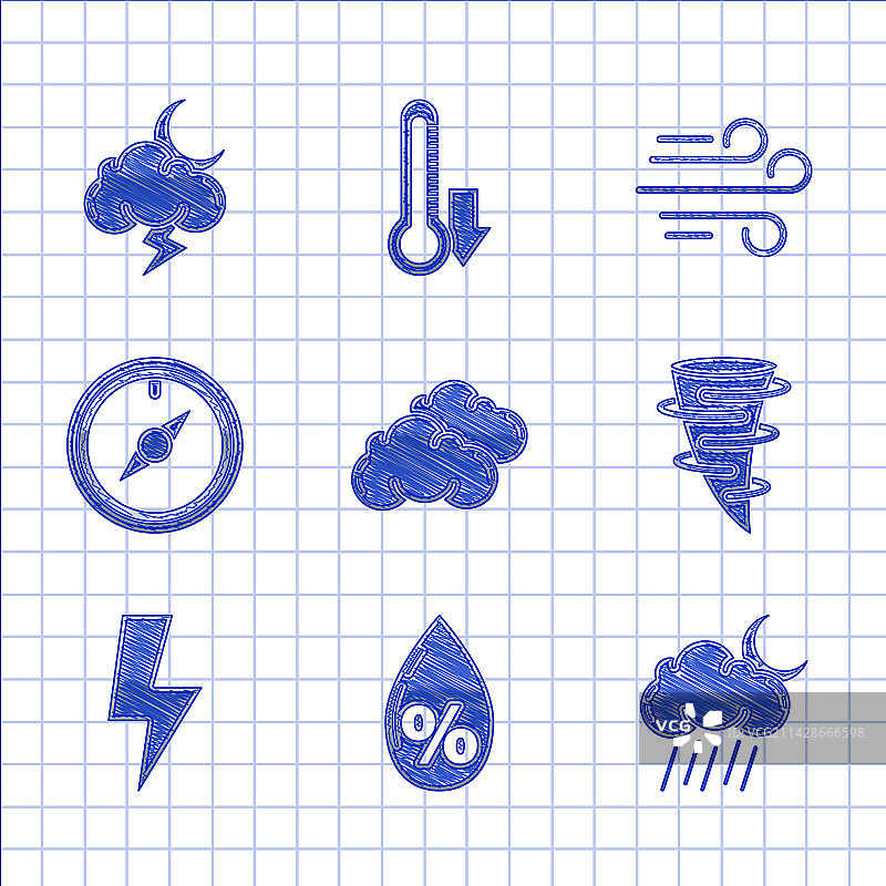 云水滴降雨百分比图片素材