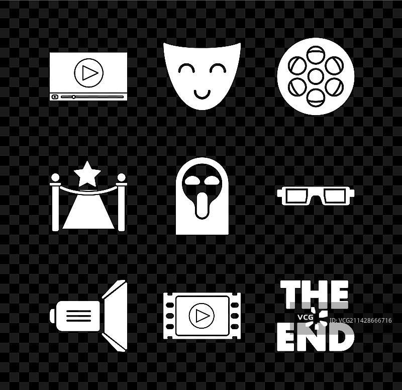 在线播放视频，喜剧面具图片素材