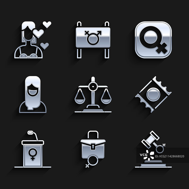 女性性别平等工作图片素材