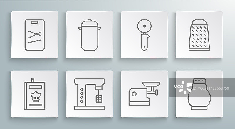 烹饪书烹饪锅电动搅拌机图标图片素材