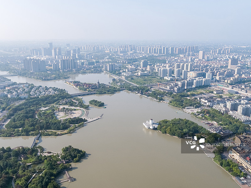 平湖城市风光图片素材