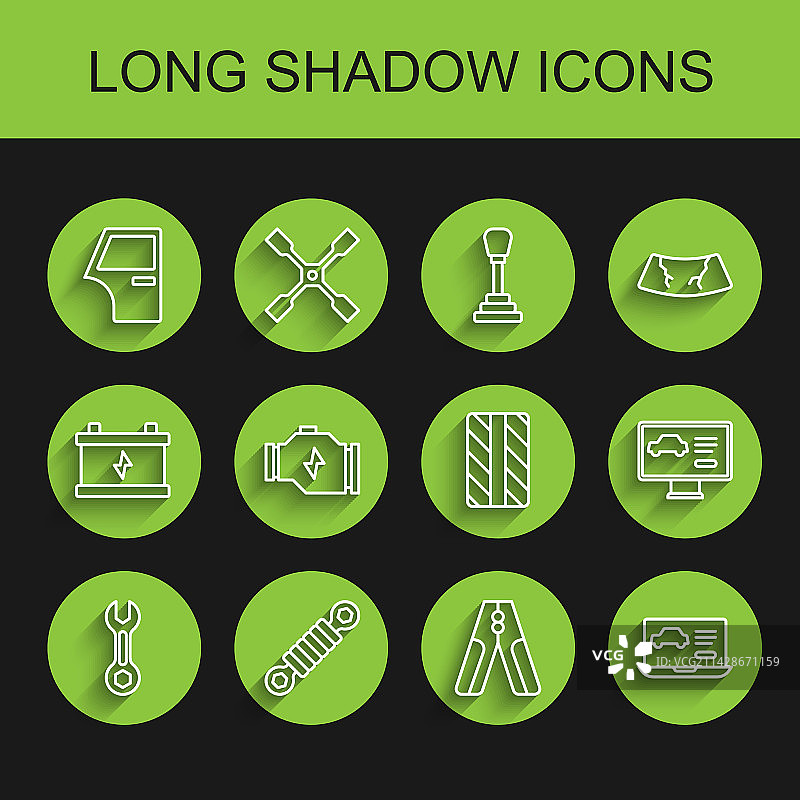 鱼线、扳手、减震器和车门图片素材