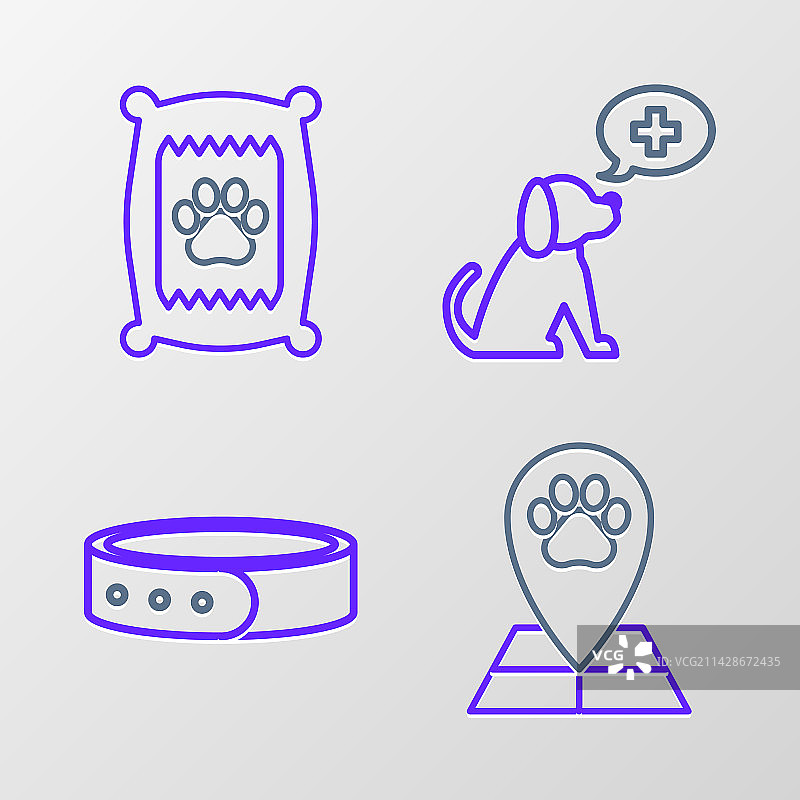 带有兽医标志的地图指针图片素材