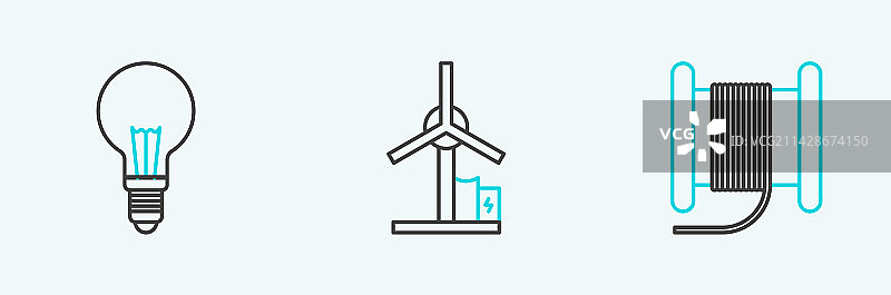 卷轴上的电线电缆图片素材