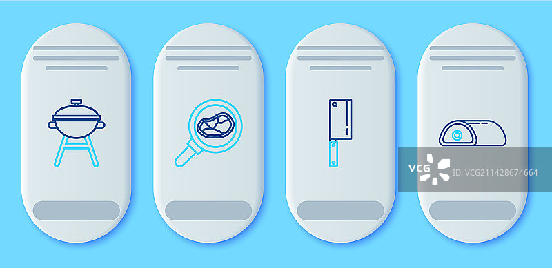 平底锅牛排肉、肉类切碎机图片素材