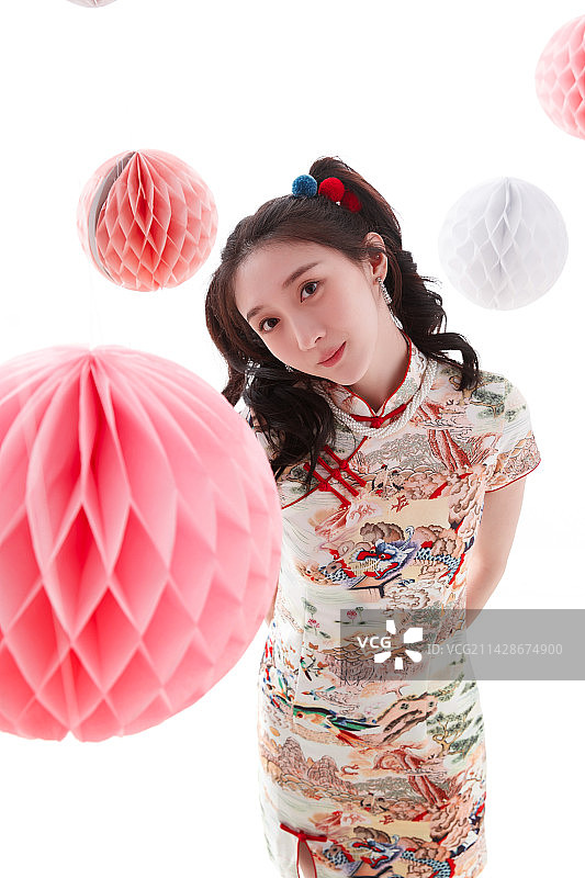 快乐的国风美少女图片素材