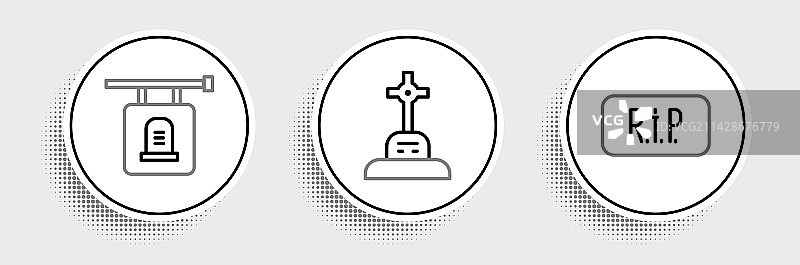 死亡标志牌线性语音气泡撕裂图片素材