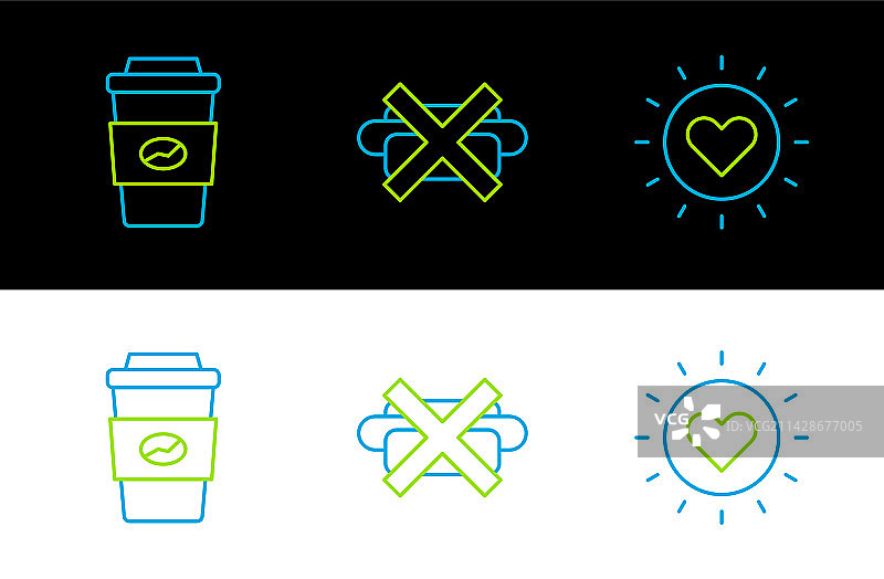 阳光咖啡外带杯和无垃圾食品图片素材