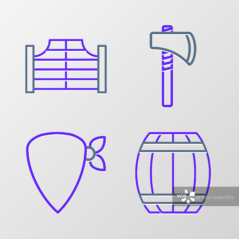 火药桶和牛仔方巾图片素材