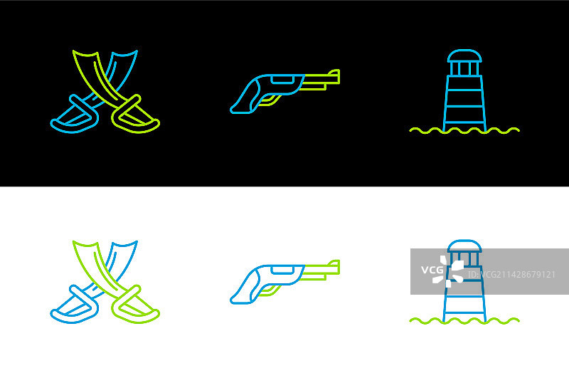 灯塔与海盗剑图片素材