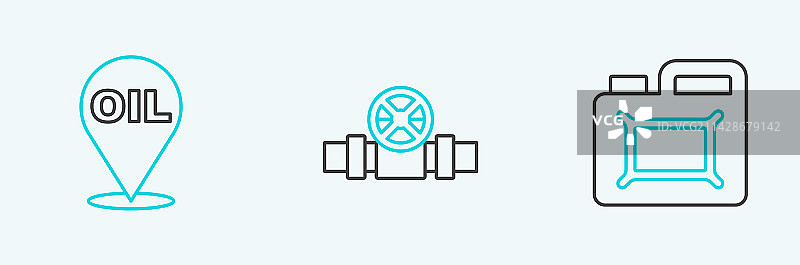 机油罐汽油补充套装图片素材