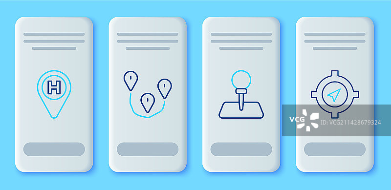 路线位置图钉直升机图片素材