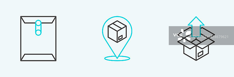 信封及位置开箱图片素材