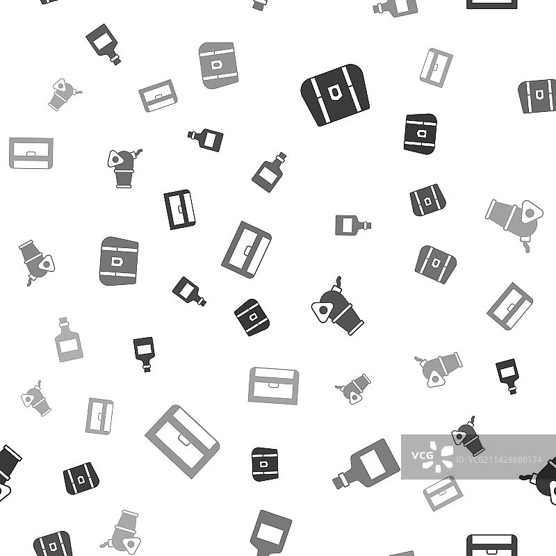 古董宝箱酒精朗姆酒套装图片素材