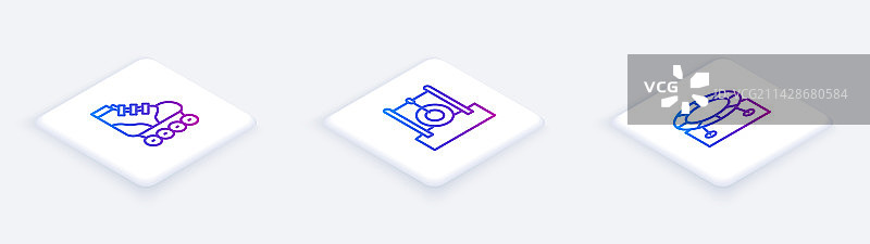 2.5D溜冰鞋轮胎挂饰线条设计图片素材