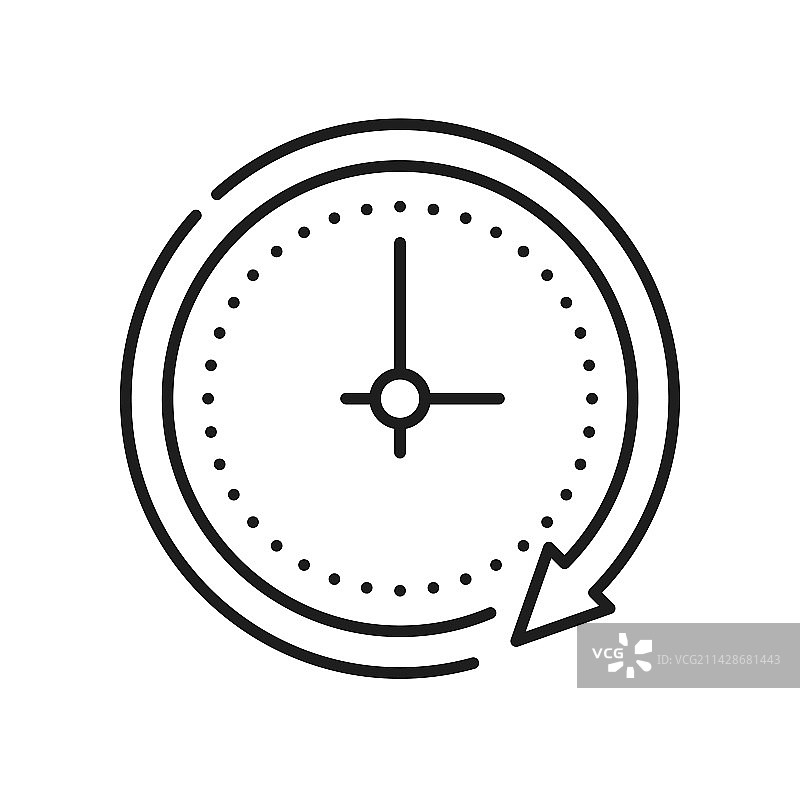 警报秒表时钟定时器轮廓图标图片素材
