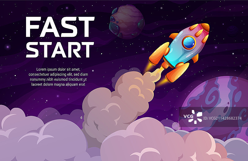 火箭发射商业快速启动概念图片素材