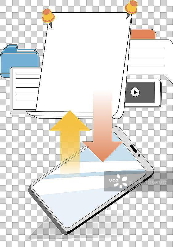 数据传输插画元素图片素材