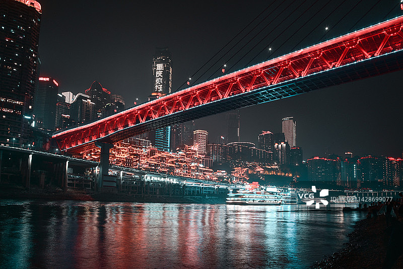 桥下的风景图片素材