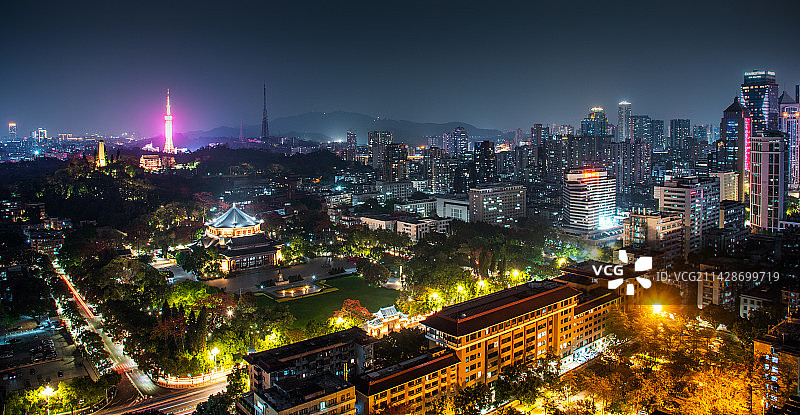 广州中山纪念堂木棉花盛开图片素材