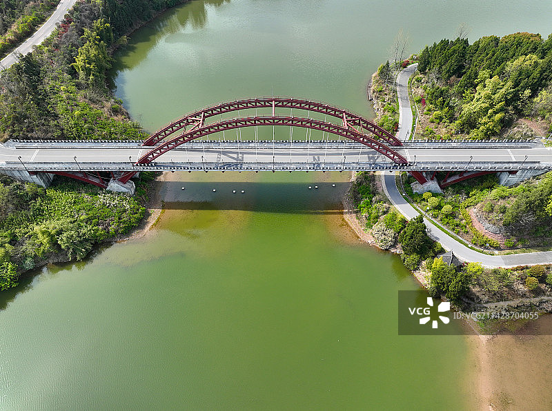 四川省南充市南部县梦里水乡风景区航拍图片素材