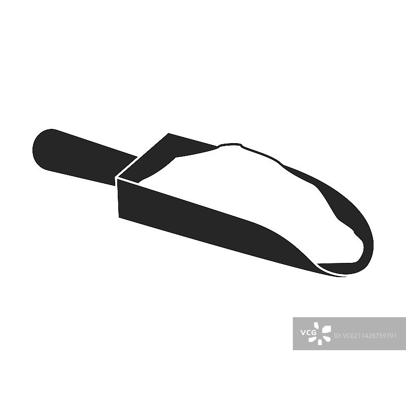 黑色铲面粉图标图片素材