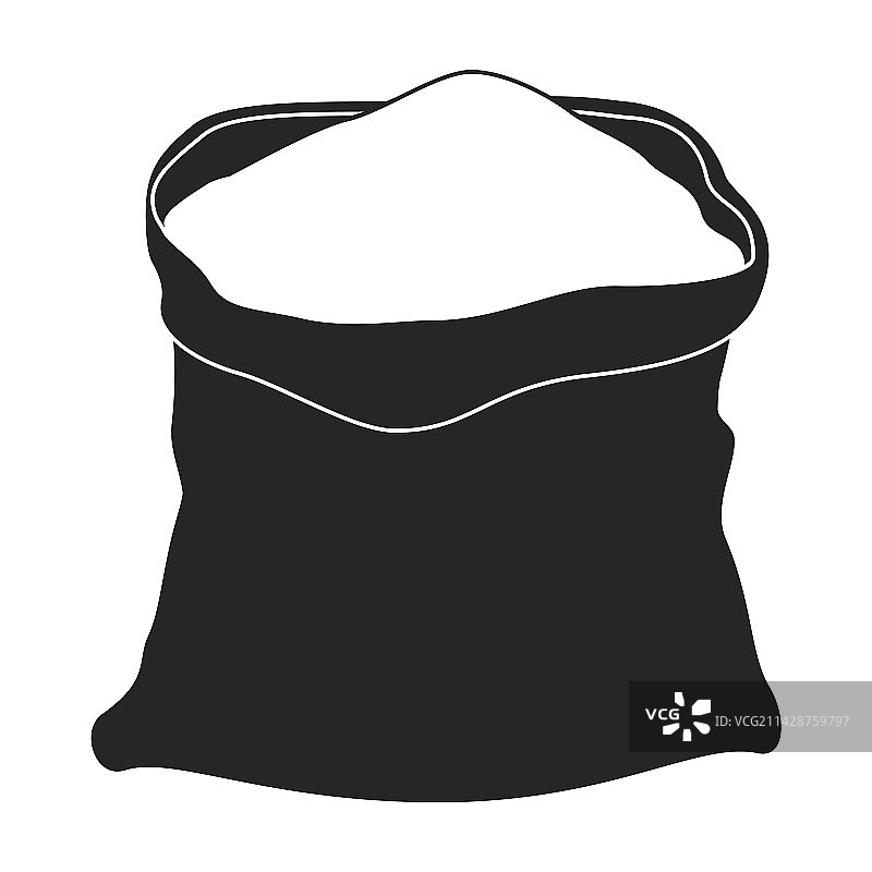 面粉袋黑色Logo图标图片素材