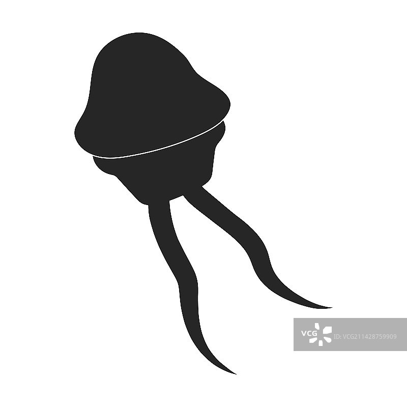 白色背景上的浮游生物黑色图标logo图片素材