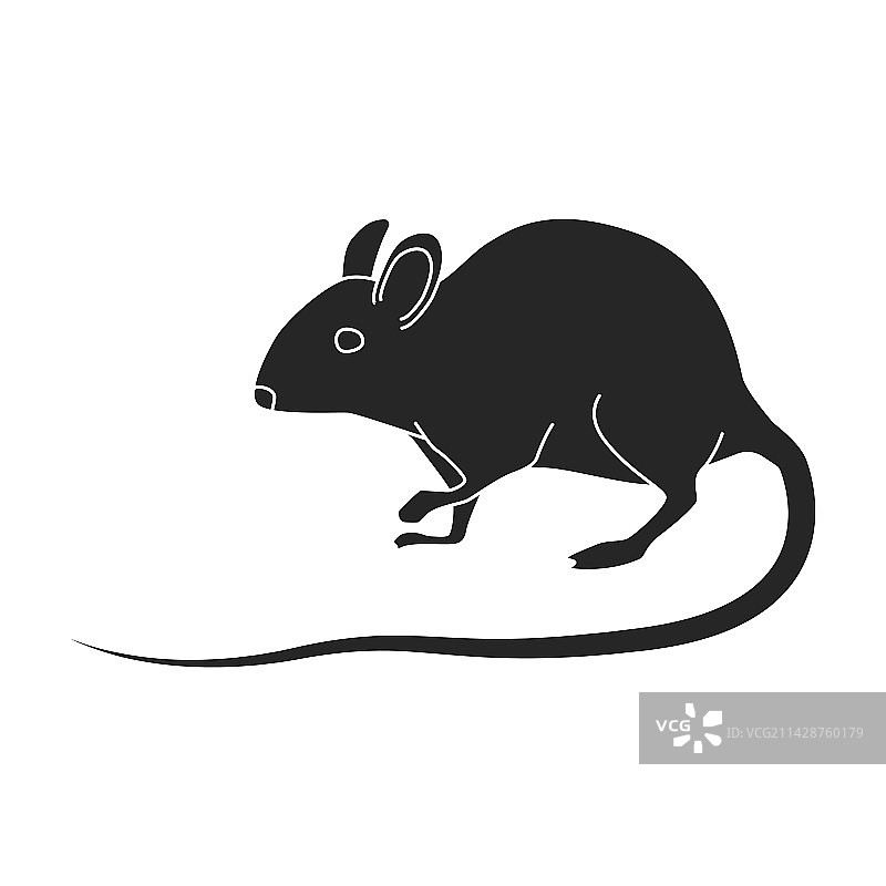 鼠标黑色图标，白色背景图片素材