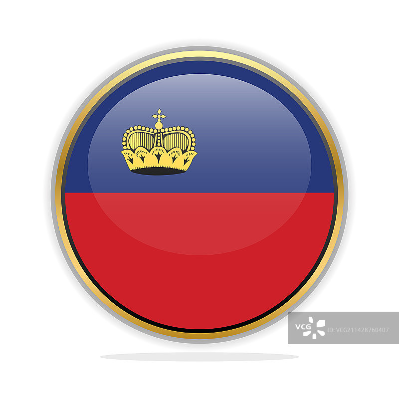 列支敦士登国旗按钮设计模板图片素材