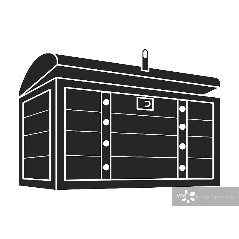 宝箱图标黑色Logo图片素材