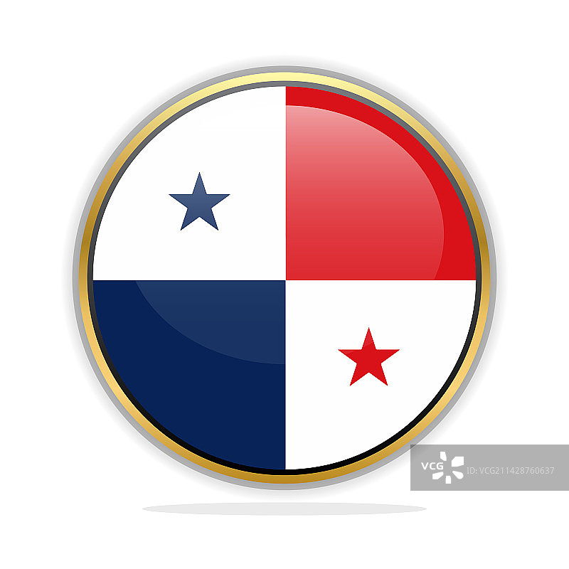 巴拿马国旗按钮设计模板图片素材