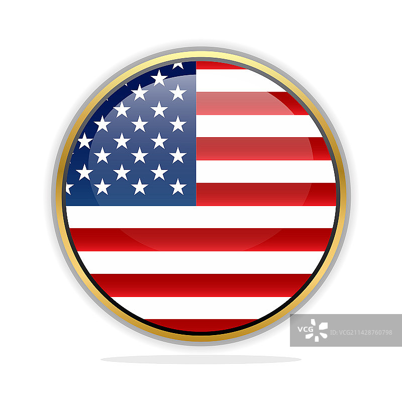 美利坚合众国旗帜按钮设计图片素材