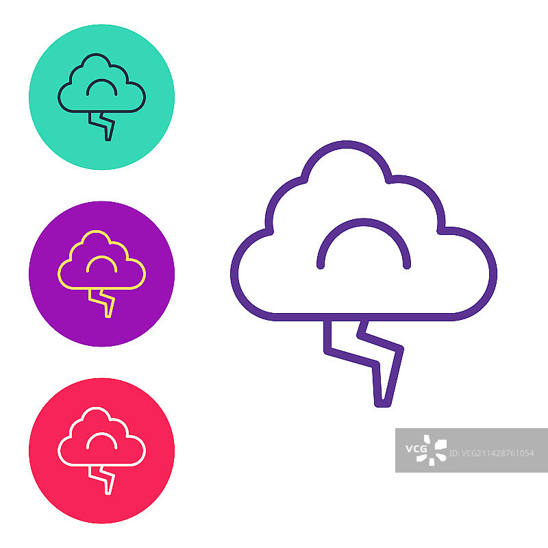 白色背景上的风暴图标图片素材