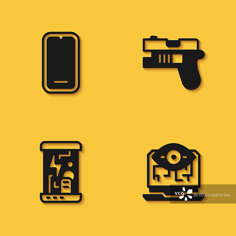 手机、计算机视觉和低温技术组合图片素材