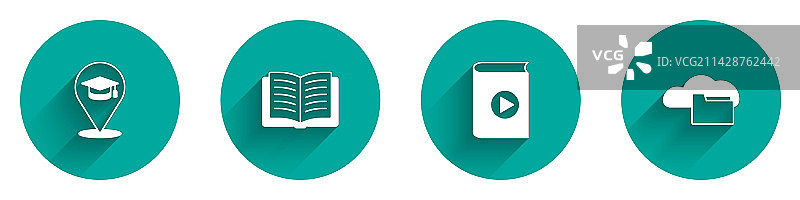 在线教育书籍音频云图片素材