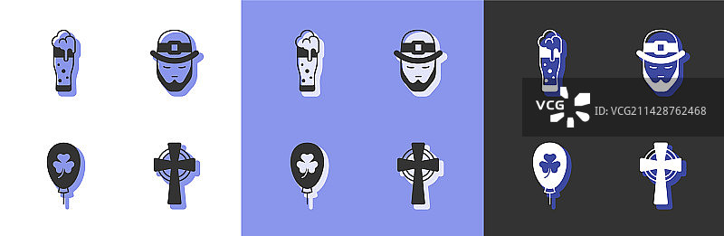 凯尔特十字啤酒杯气球套装图片素材