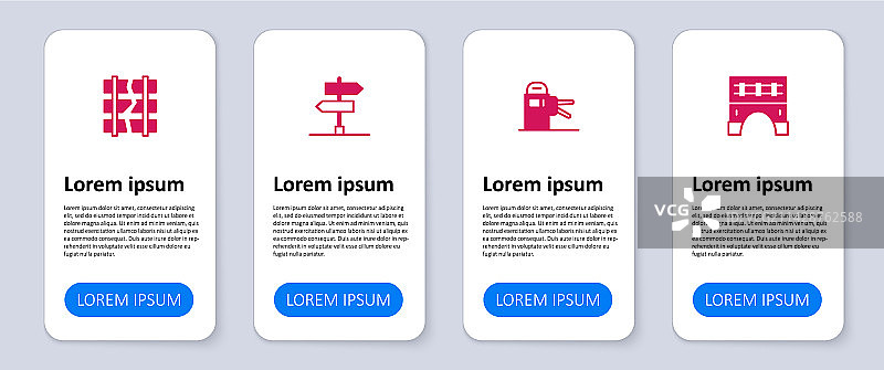 火车桥梁、十字转门、道路交通标志图片素材
