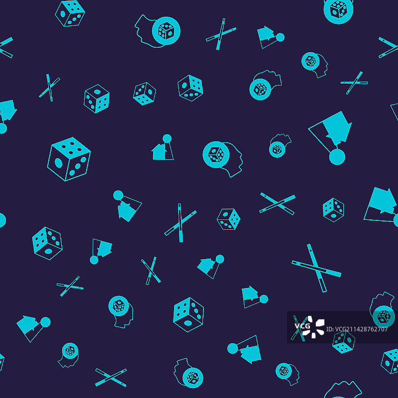 骰子和棋盘游戏筹码套装图片素材