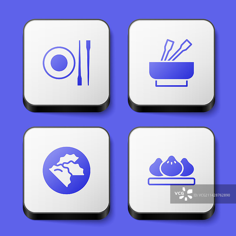 餐具、筷子与亚洲面条盘图片素材