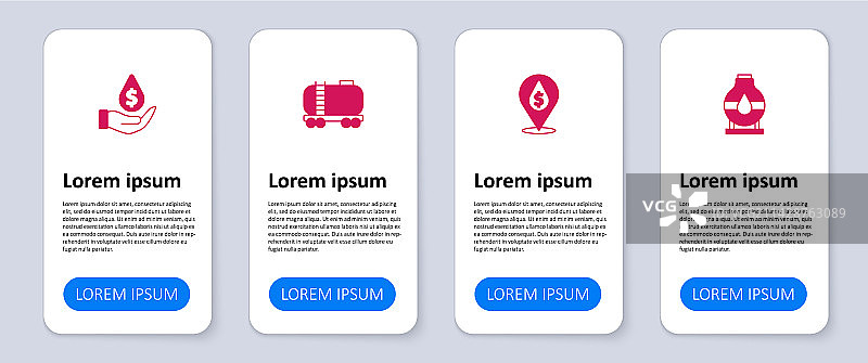 一组储油罐与美元符号液滴图片素材