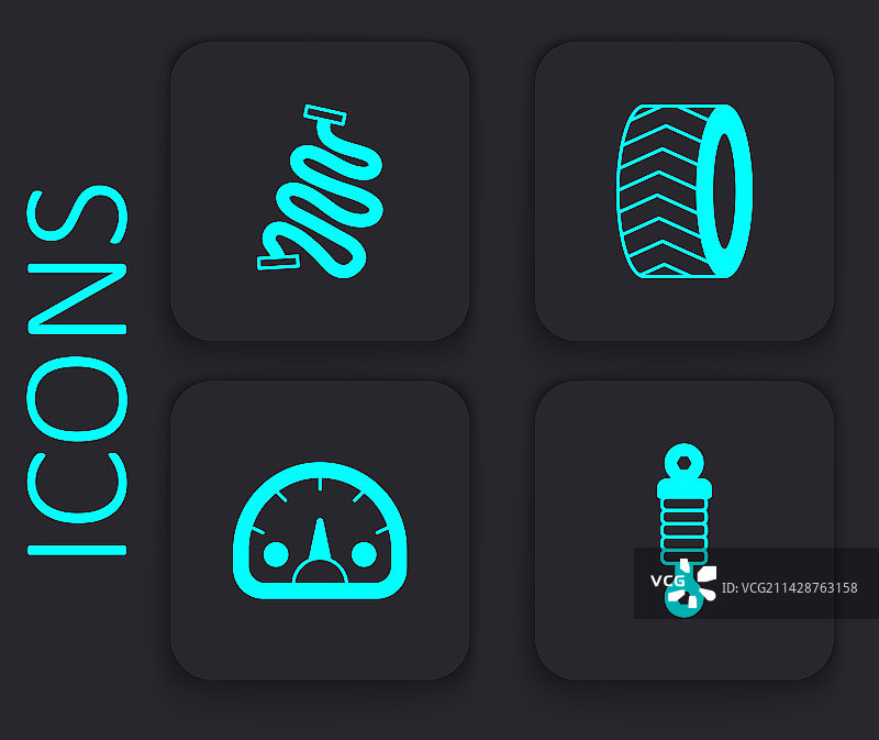 减震器赛道汽车轮胎轮毂合集图片素材