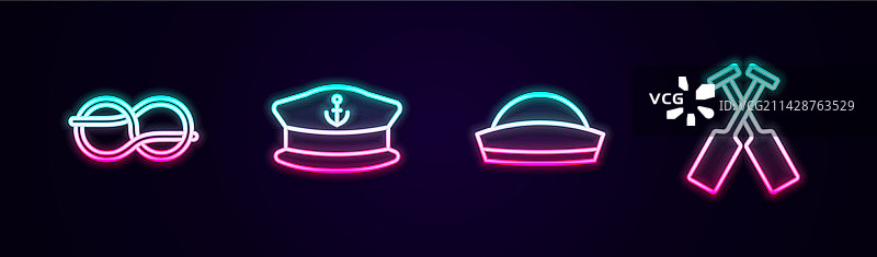 航海绳结和水手帽banner图片素材