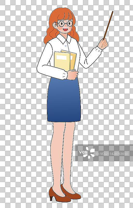 教师卡通插画元素图片素材