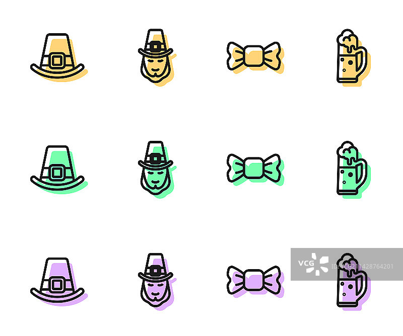 蝴蝶结小妖精帽子与酒杯组合图片素材