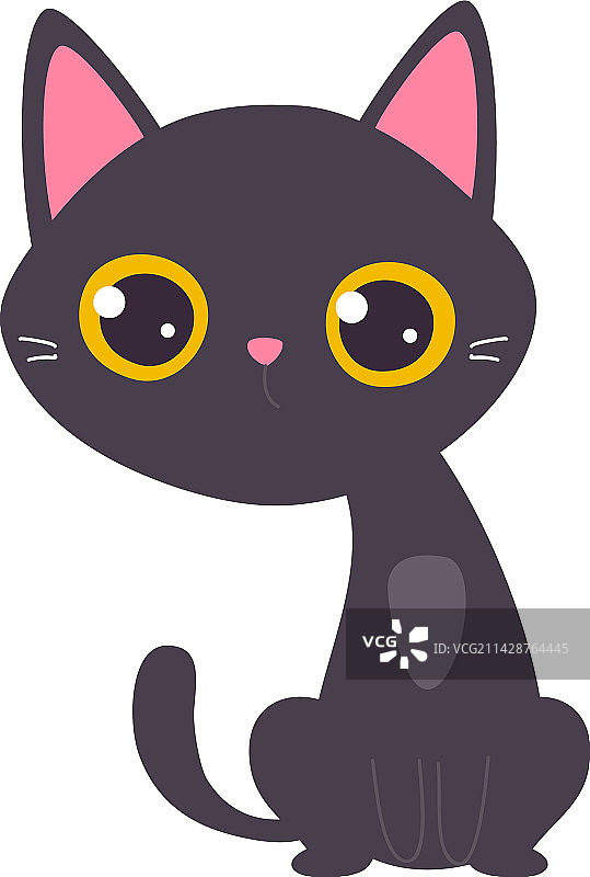 穿着黑色外套坐着观望的可爱猫咪图片素材