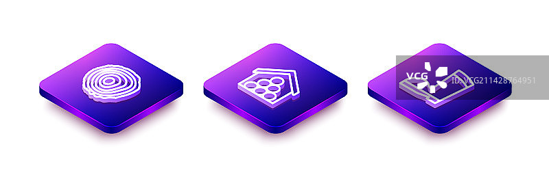 2.5D等距线树木年轮木材图片素材