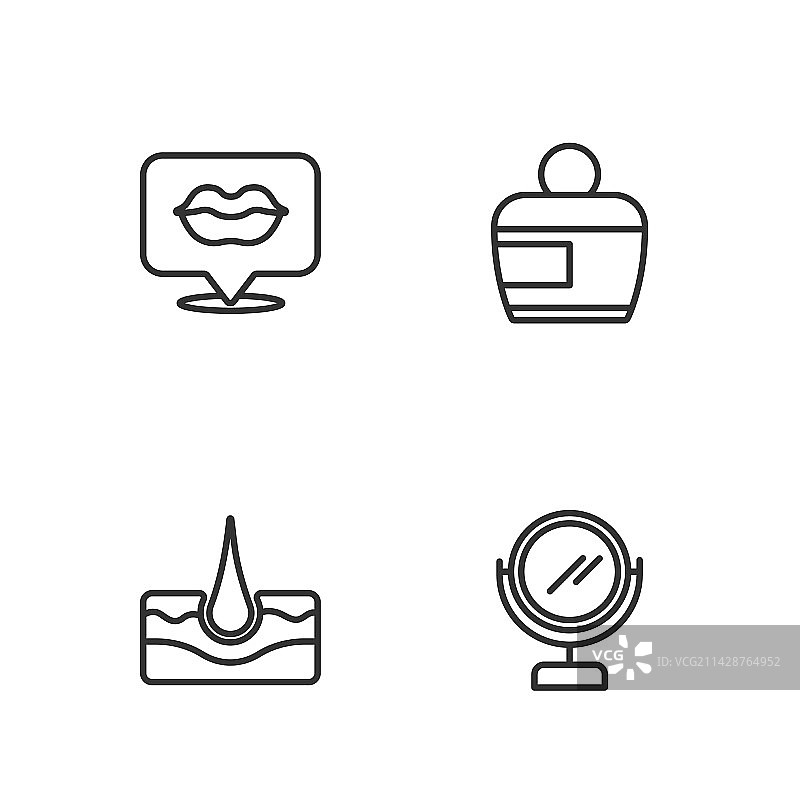 圆形化妆镜人体毛囊图片素材